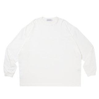 COOTIE クーティー ロゴプリント オーバーサイズ 長袖カットソー M 白系 COOTIE PRODUCTIONS/Oversized Print L/S Tee（White）［オーバー