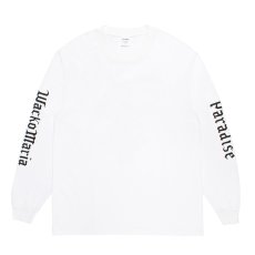 画像1: WACKO MARIA/WASHED HEAVY WEIGHT LONG SLEEVE T-SHIRT（WHITE）［プリント+刺繍長袖T-26春夏］ (1)