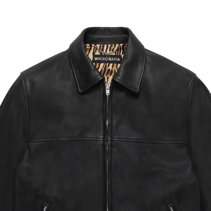 画像2: WACKO MARIA/LEATHER SINGLE RIDERS JACKET（BLACK）［レザーシングルライダースJKT-26春夏］