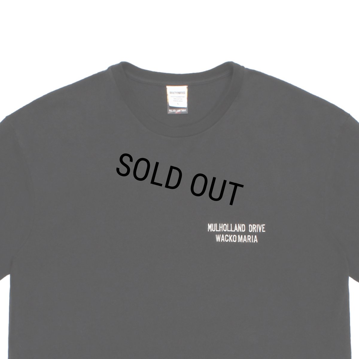画像3: WACKO MARIA/MULHOLLAND DRIVE / WASHED HEAVY WEIGHT T-SHIRT（BLACK）［プリント+刺繍T-26春夏］ (3)