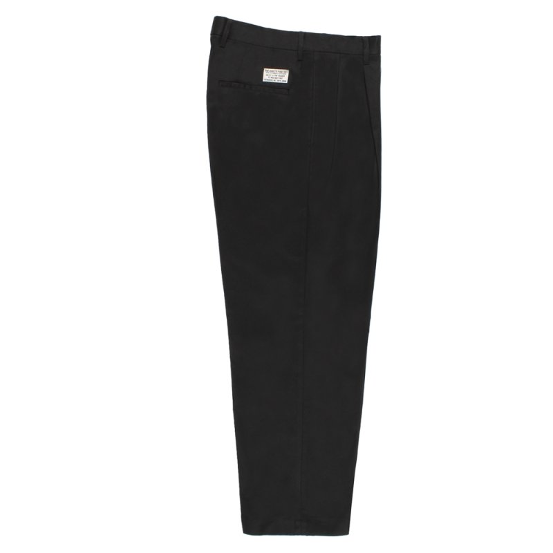 画像1: WACKO MARIA/DOUBLE PLEATED CHINO TROUSERS（BLACK）［ツータックチノトラウザース-26春夏］
