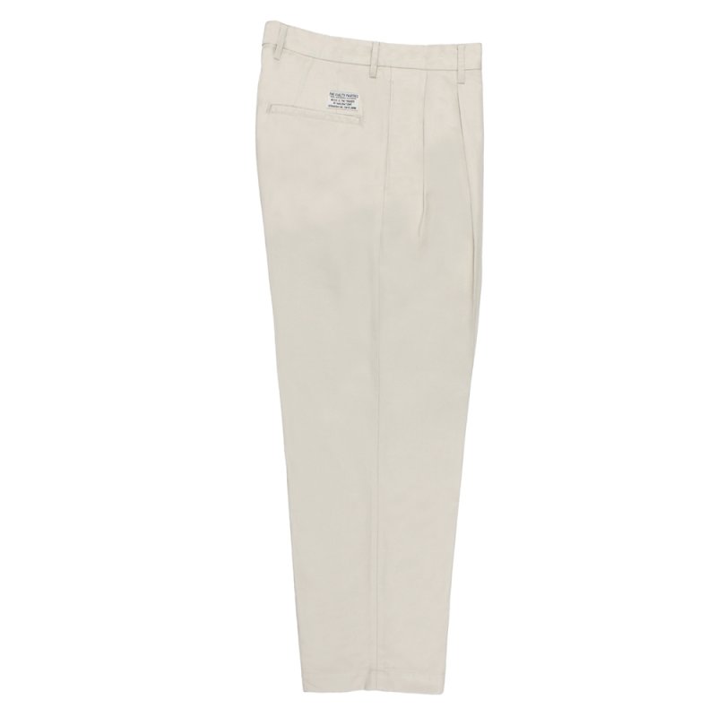 画像1: WACKO MARIA/DOUBLE PLEATED CHINO TROUSERS（BEIGE）［ツータックチノトラウザース-26春夏］