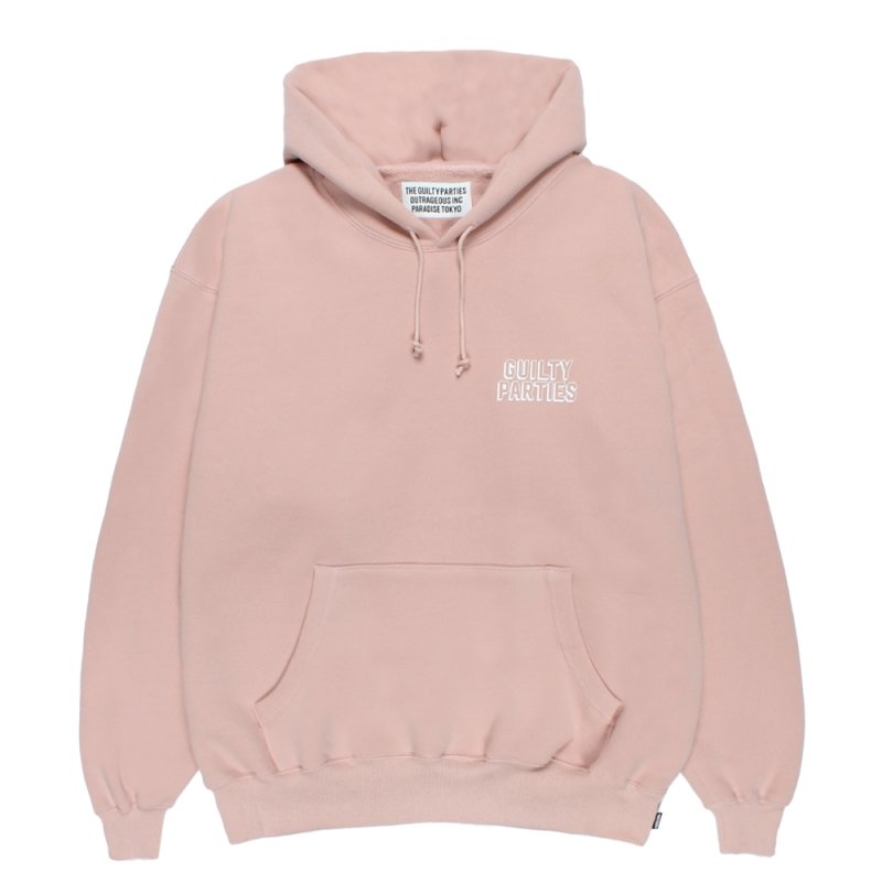 画像1: WACKO MARIA/MIDDLE WEIGHT HOODED SWEAT SHIRT（PINK）［プルオーバーパーカー-26春夏］