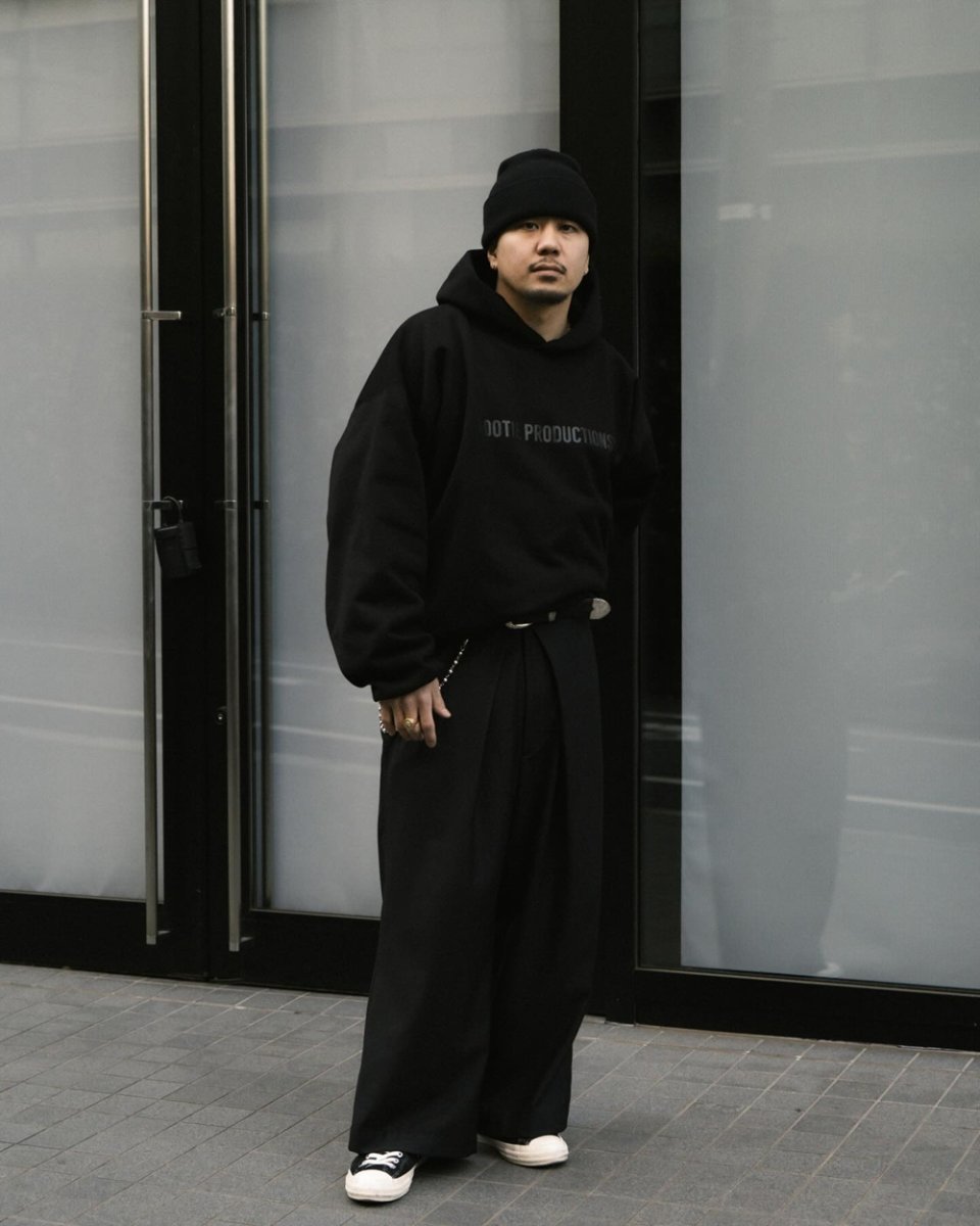 画像10: COOTIE PRODUCTIONS/Swallow Rib Sweat Hoodie（Black）［スワローリブスウェットフーディー-26春夏］ (10)