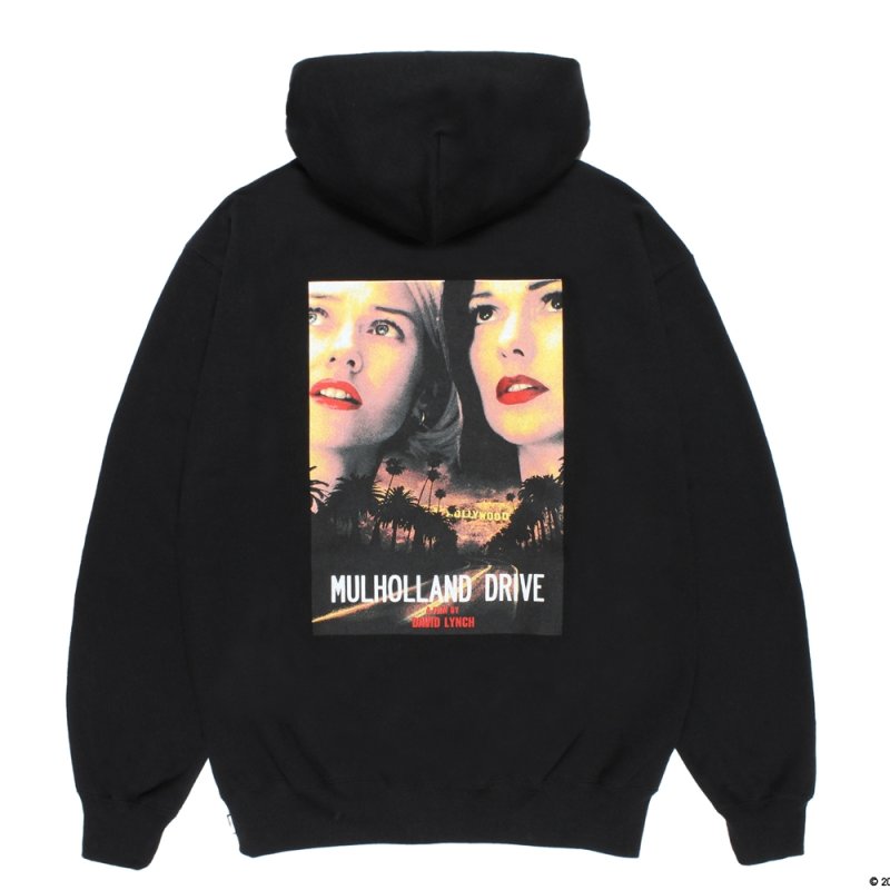 画像2: WACKO MARIA/MULHOLLAND DRIVE / HEAVY WEIGHT HOODED SWEAT SHIRT（BLACK）［プルオーバーパーカー-26春夏］