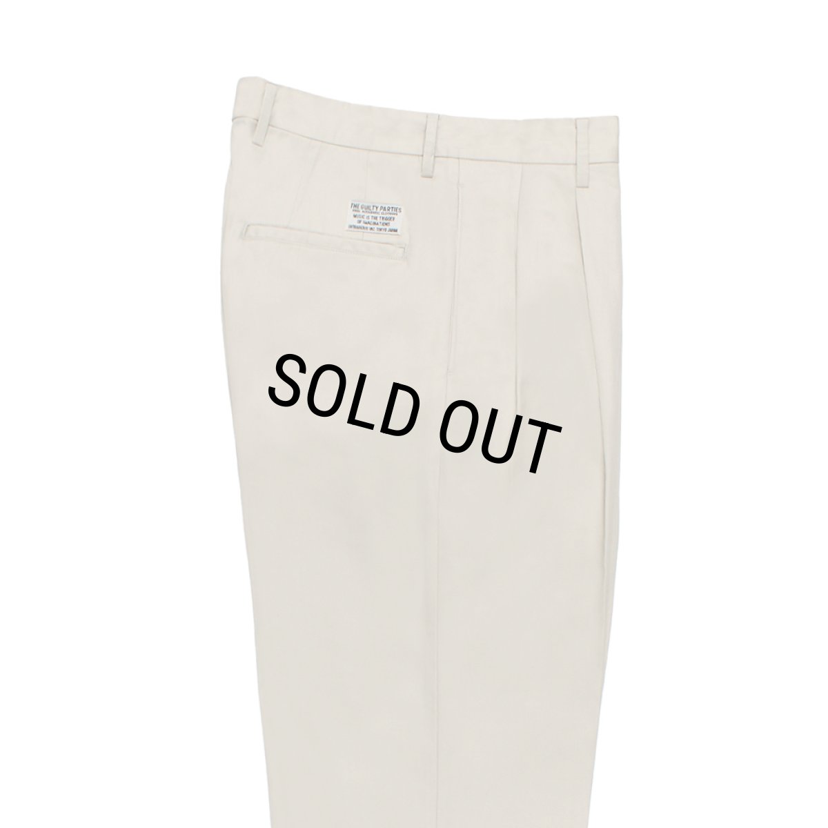 画像3: WACKO MARIA/DOUBLE PLEATED CHINO TROUSERS（BEIGE）［ツータックチノトラウザース-26春夏］ (3)