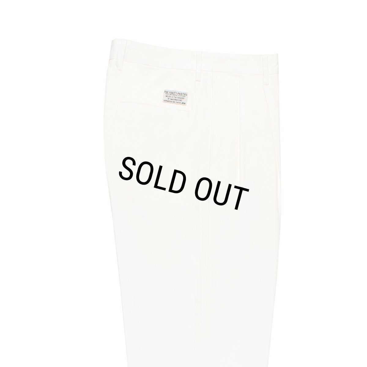 画像3: WACKO MARIA/DOUBLE PLEATED CHINO TROUSERS（WHITE）［ツータックチノトラウザース-26春夏］ (3)