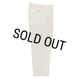WACKO MARIA/DOUBLE PLEATED CHINO TROUSERS（BEIGE）［ツータックチノ