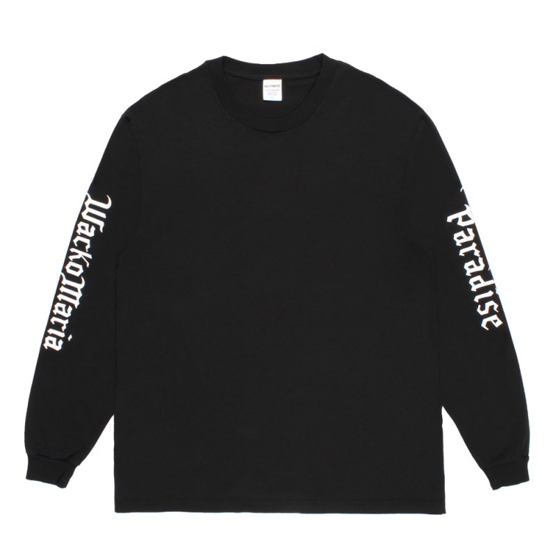 画像1: WACKO MARIA/WASHED HEAVY WEIGHT LONG SLEEVE T-SHIRT（BLACK）［プリント+刺繍長袖T-26春夏］