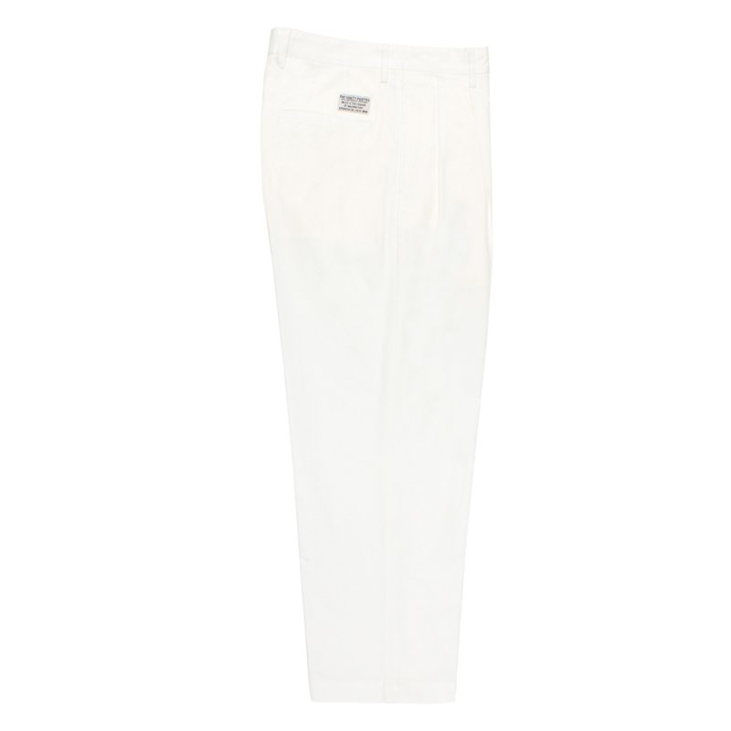 画像1: WACKO MARIA/DOUBLE PLEATED CHINO TROUSERS（WHITE）［ツータックチノトラウザース-26春夏］