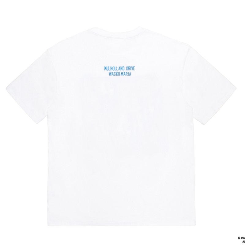 画像2: WACKO MARIA/MULHOLLAND DRIVE / WASHED HEAVY WEIGHT T-SHIRT（WHITE）［プリント+刺繍T-26春夏］