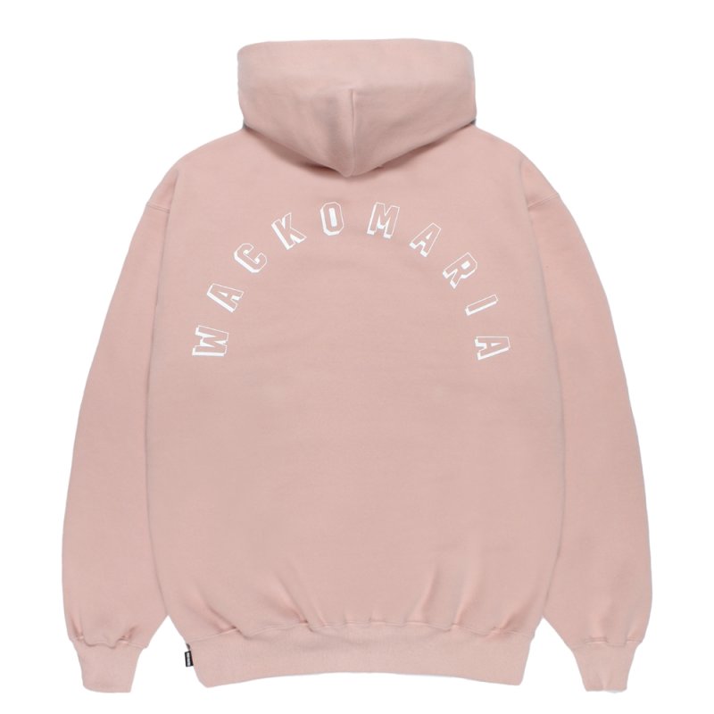 画像2: WACKO MARIA/MIDDLE WEIGHT HOODED SWEAT SHIRT（PINK）［プルオーバーパーカー-26春夏］