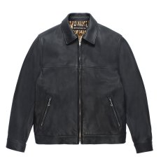 画像1: WACKO MARIA/LEATHER SINGLE RIDERS JACKET（DARK BLUE）［レザーシングルライダースJKT-26春夏］ (1)