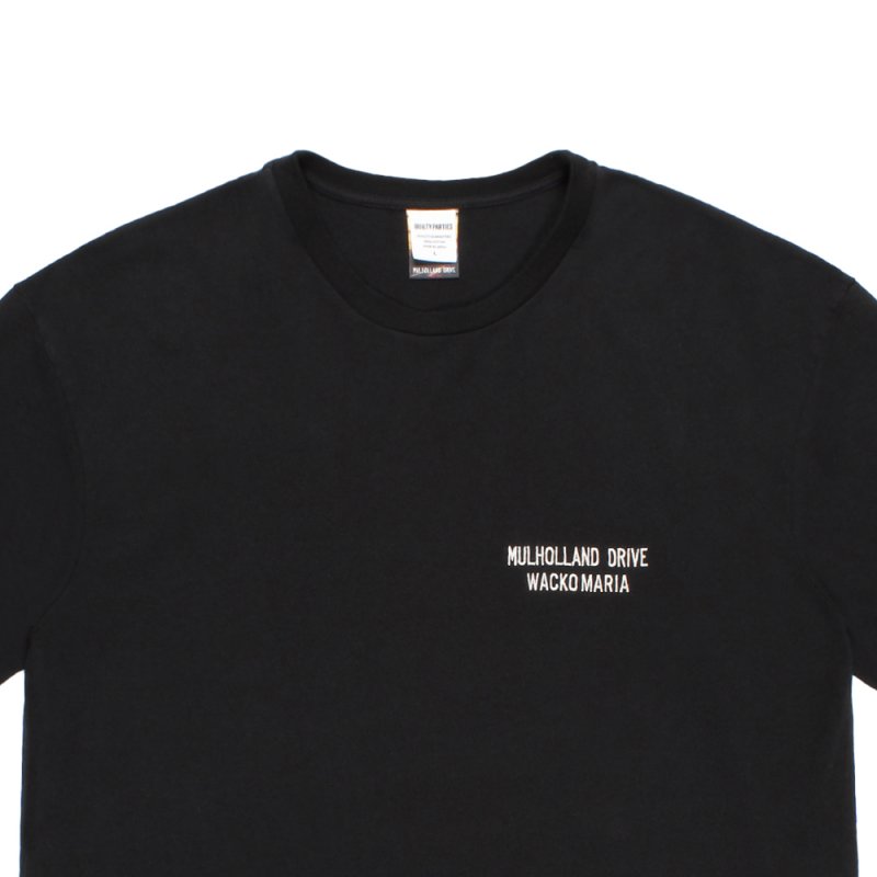 画像3: WACKO MARIA/MULHOLLAND DRIVE / WASHED HEAVY WEIGHT T-SHIRT（BLACK）［プリント+刺繍T-26春夏］