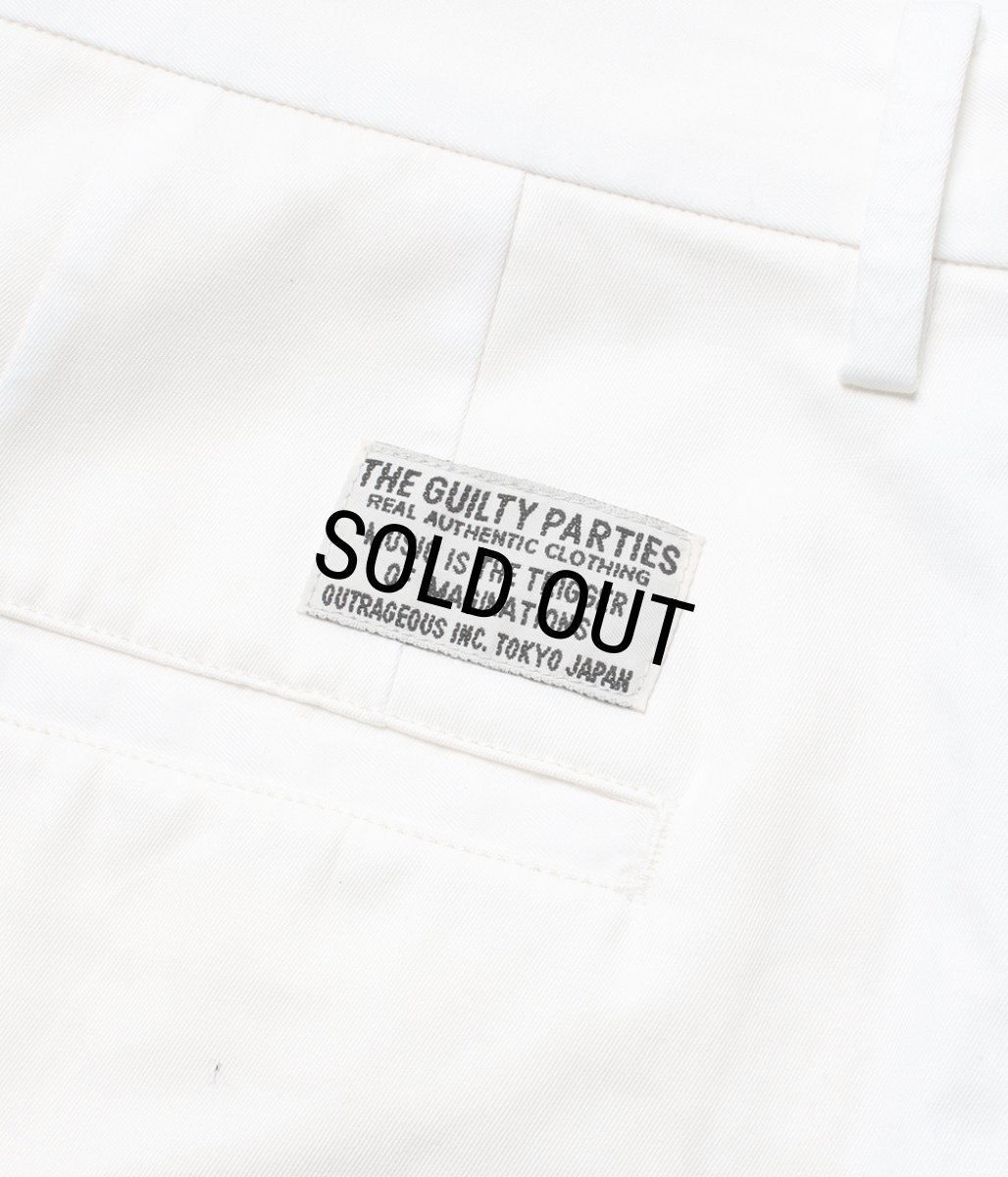 画像4: WACKO MARIA/DOUBLE PLEATED CHINO TROUSERS（WHITE）［ツータックチノトラウザース-26春夏］ (4)