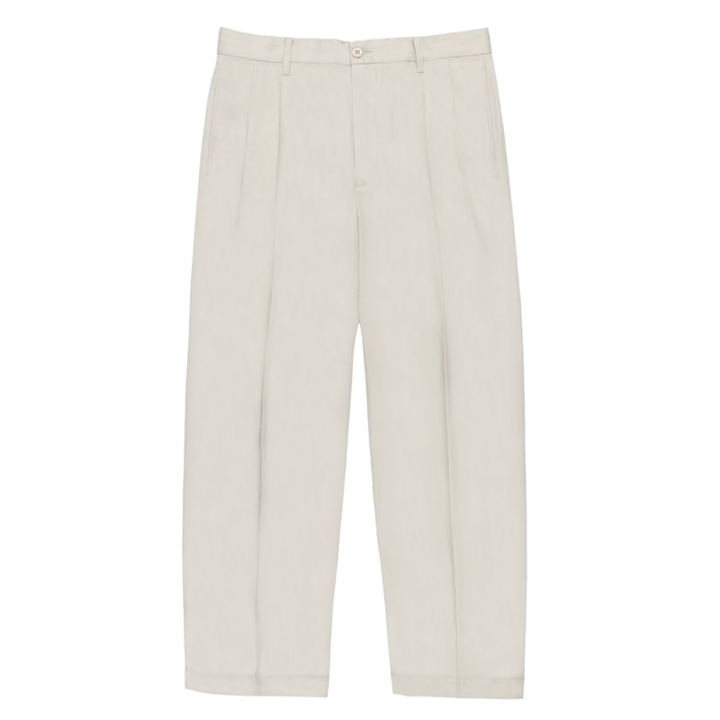画像2: WACKO MARIA/DOUBLE PLEATED CHINO TROUSERS（BEIGE）［ツータックチノトラウザース-26春夏］