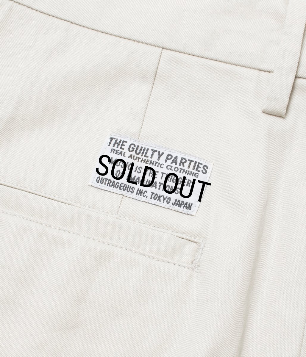 画像4: WACKO MARIA/DOUBLE PLEATED CHINO TROUSERS（BEIGE）［ツータックチノトラウザース-26春夏］ (4)