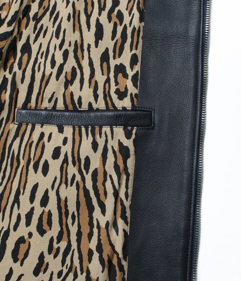 画像3: WACKO MARIA/LEATHER SINGLE RIDERS JACKET（DARK BLUE）［レザーシングルライダースJKT-26春夏］