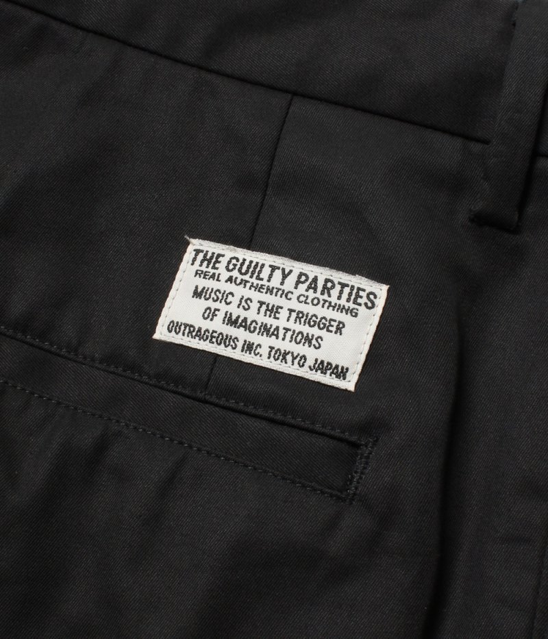 画像3: WACKO MARIA/DOUBLE PLEATED CHINO TROUSERS（BLACK）［ツータックチノトラウザース-26春夏］