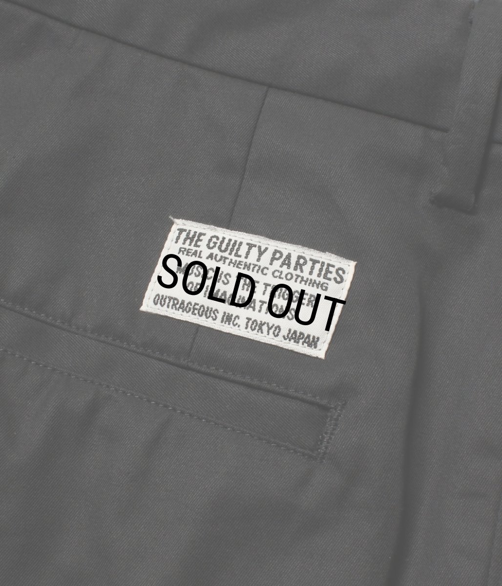 画像4: WACKO MARIA/DOUBLE PLEATED CHINO TROUSERS（BLACK）［ツータックチノトラウザース-26春夏］ (4)