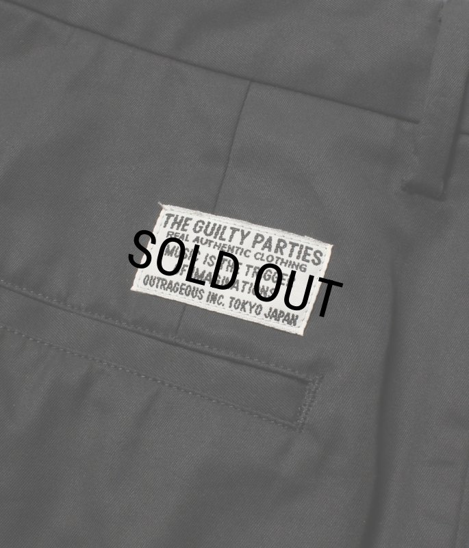 WACKO MARIA/DOUBLE PLEATED CHINO TROUSERS（BLACK）［ツータックチノ
