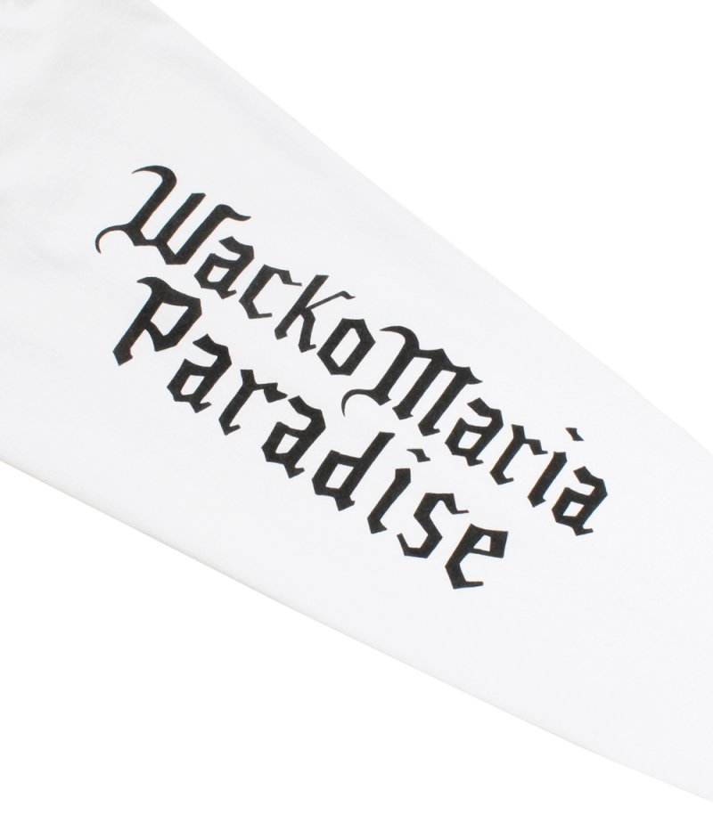 画像3: WACKO MARIA/WASHED HEAVY WEIGHT LONG SLEEVE T-SHIRT（WHITE）［プリント+刺繍長袖T-26春夏］