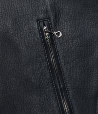 画像4: WACKO MARIA/LEATHER SINGLE RIDERS JACKET（DARK BLUE）［レザーシングルライダースJKT-26春夏］ (4)