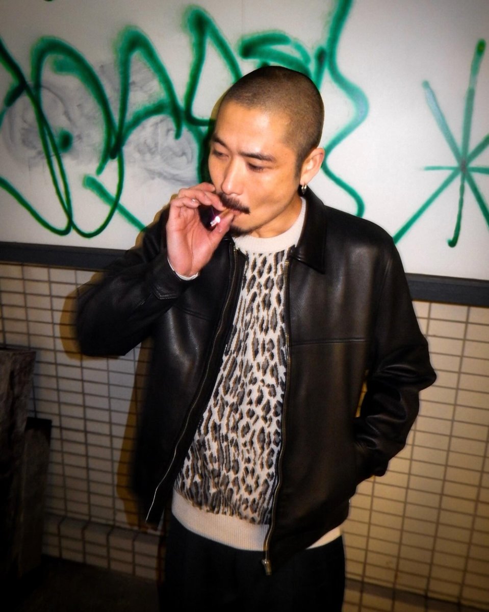 画像6: WACKO MARIA/LEATHER SINGLE RIDERS JACKET（DARK BLUE）［レザーシングルライダースJKT-26春夏］ (6)