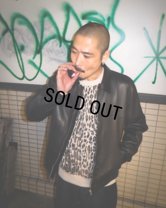 WACKO MARIA/LEATHER SINGLE RIDERS JACKET（DARK BLUE）［レザー