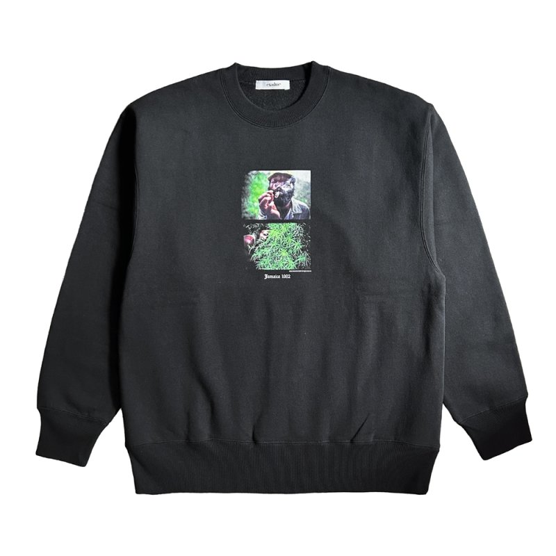 画像1: exodus brand/MASATAKA ISHIDA  JAMAICA 1982 SWEAT CREW NECK TYPE-3（BLACK）［クルーネックスウェット-26春夏］