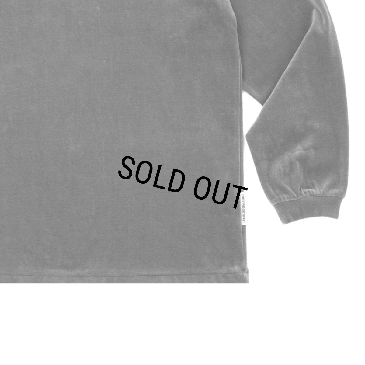 画像3: COOTIE PRODUCTIONS/Velour L/S Tee（Gray）［ベロア長袖T-26春夏］ (3)
