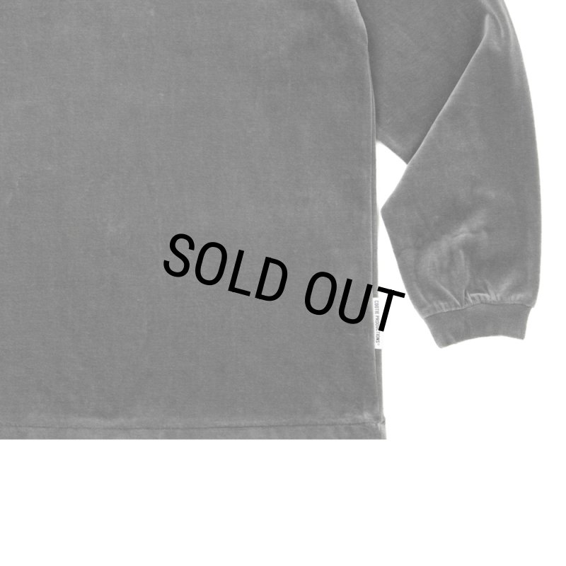 COOTIE PRODUCTIONS/Velour L/S Tee（Gray）［ベロア長袖T-26春夏