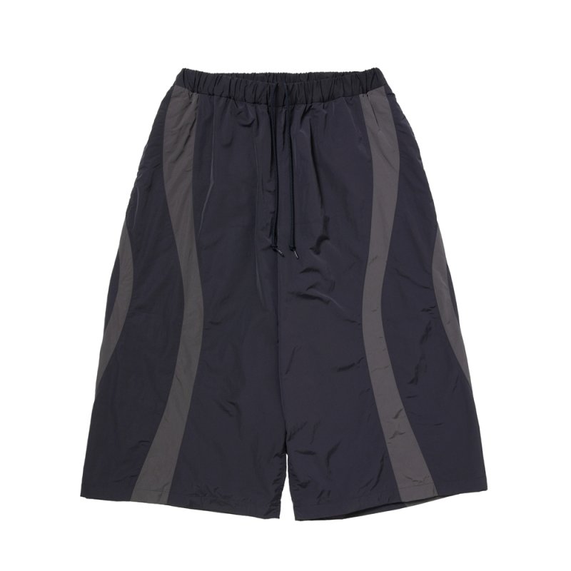 画像1: COOTIE PRODUCTIONS/Nylon Paneling Shin Cut Wide Track Pants（Navy）［シンカットワイドトラックパンツ-26春夏］