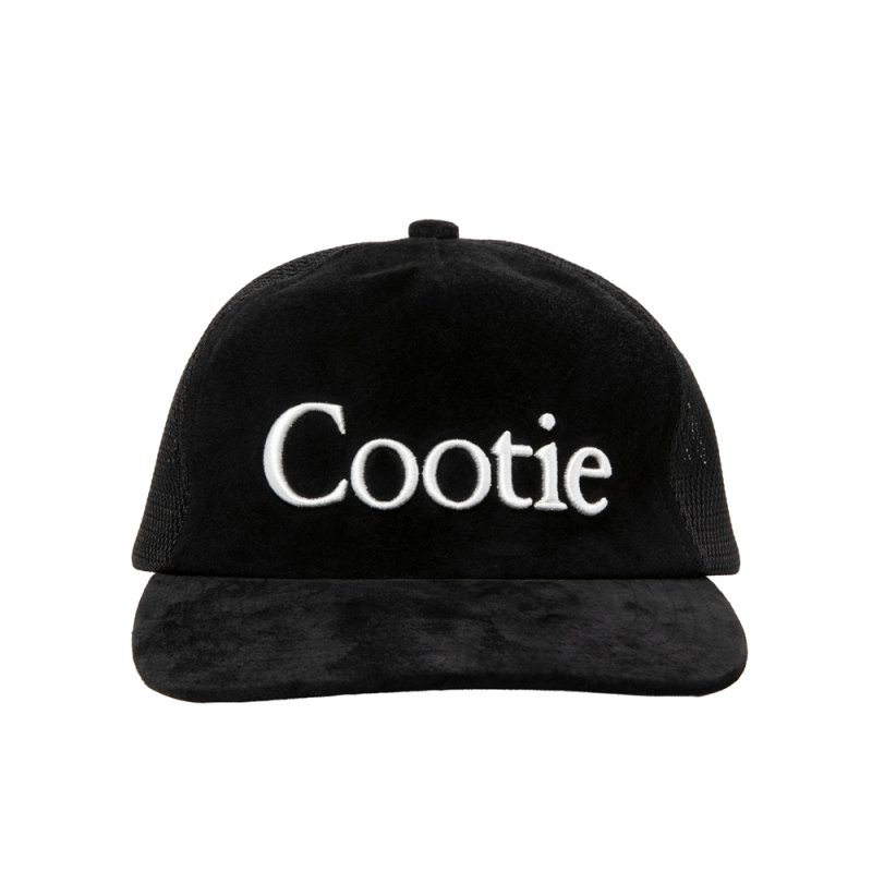画像1: COOTIE PRODUCTIONS/Suede 5 Panel Mesh Cap（Black）［スウェード5パネルメッシュキャップ-26春夏］