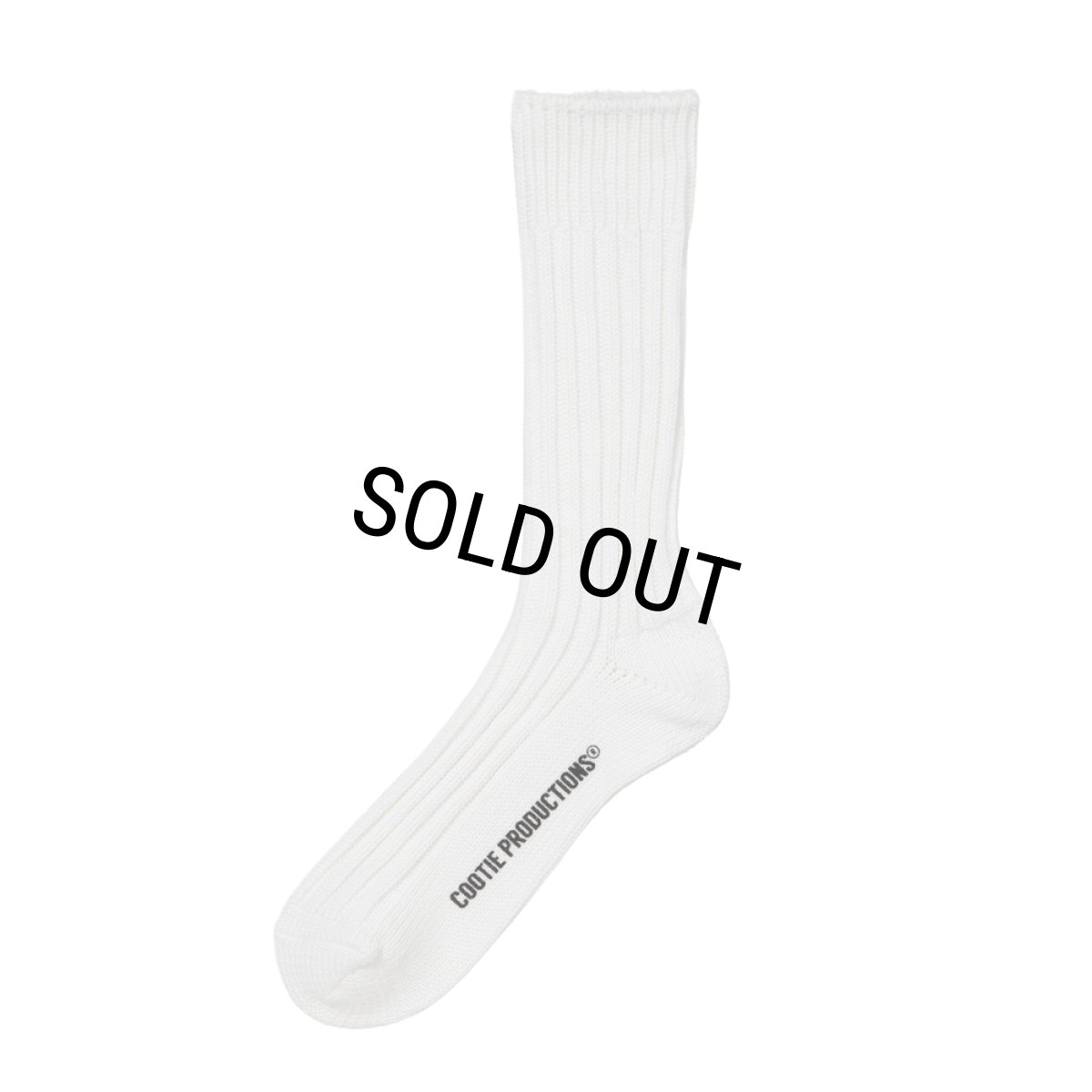 画像1: COOTIE PRODUCTIONS/Lowgauge Middle Socks（White）［ローゲージミドルソックス-26春夏］ (1)