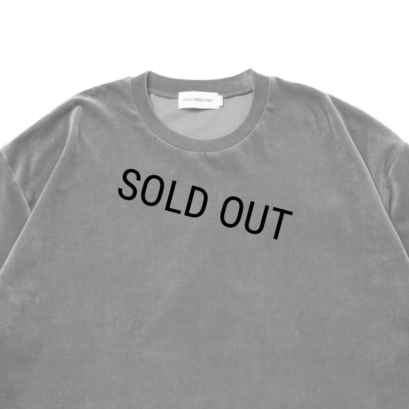 COOTIE PRODUCTIONS/Velour L/S Tee（Gray）［ベロア長袖T-26春夏