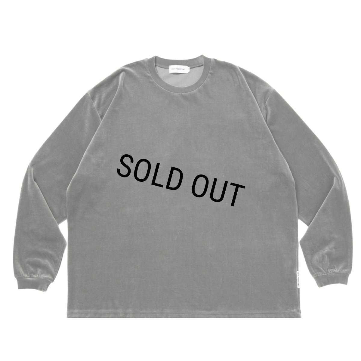 画像1: COOTIE PRODUCTIONS/Velour L/S Tee（Gray）［ベロア長袖T-26春夏］ (1)