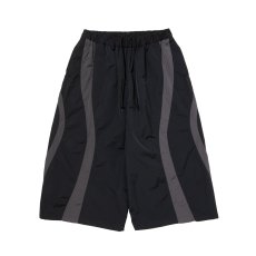 画像1: COOTIE PRODUCTIONS/Nylon Paneling Shin Cut Wide Track Pants（Black）［シンカットワイドトラックパンツ-26春夏］ (1)