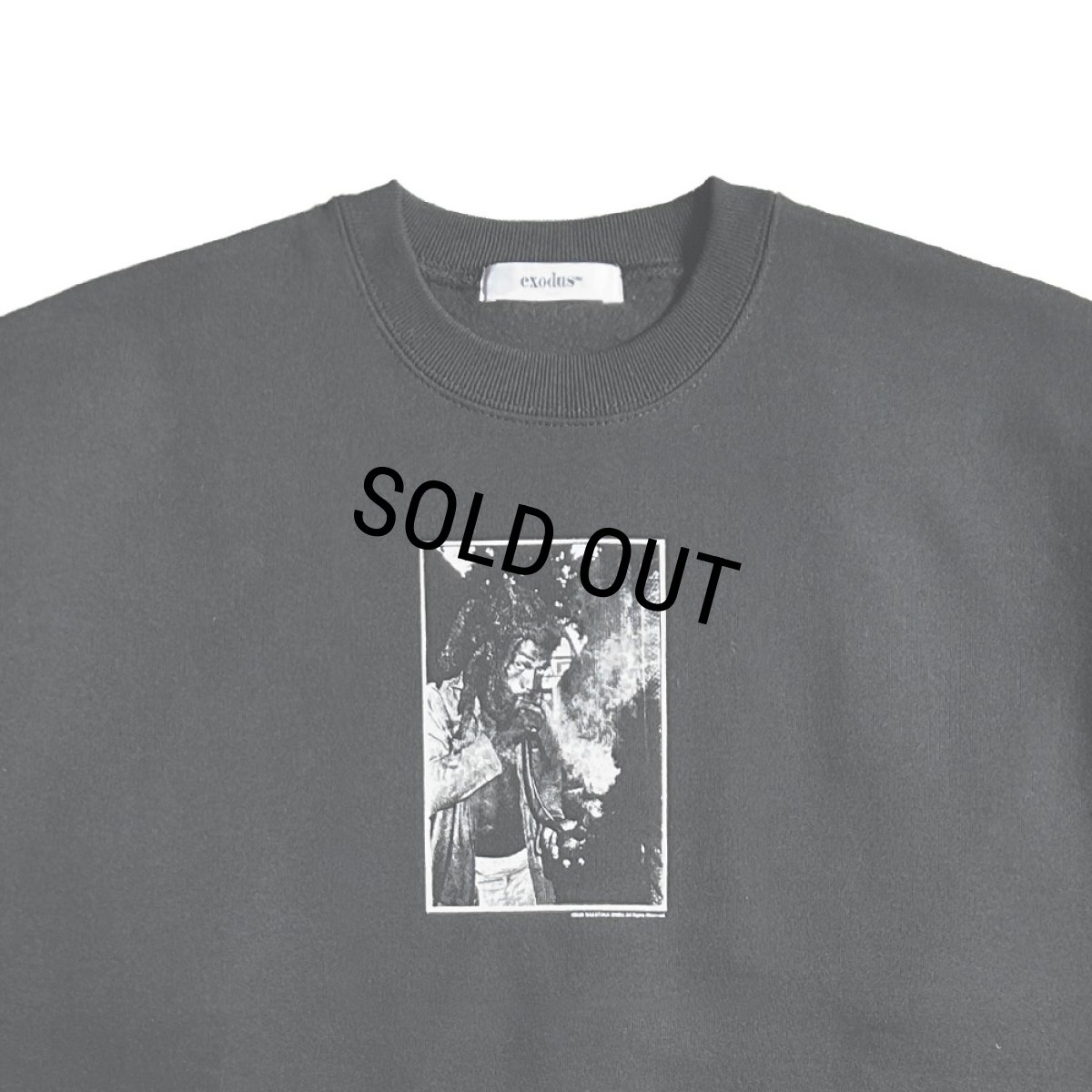 画像3: exodus brand/MASATAKA ISHIDA  JAMAICA 1982 SWEAT CREW NECK TYPE-2（BLACK）［クルーネックスウェット-26春夏］ (3)