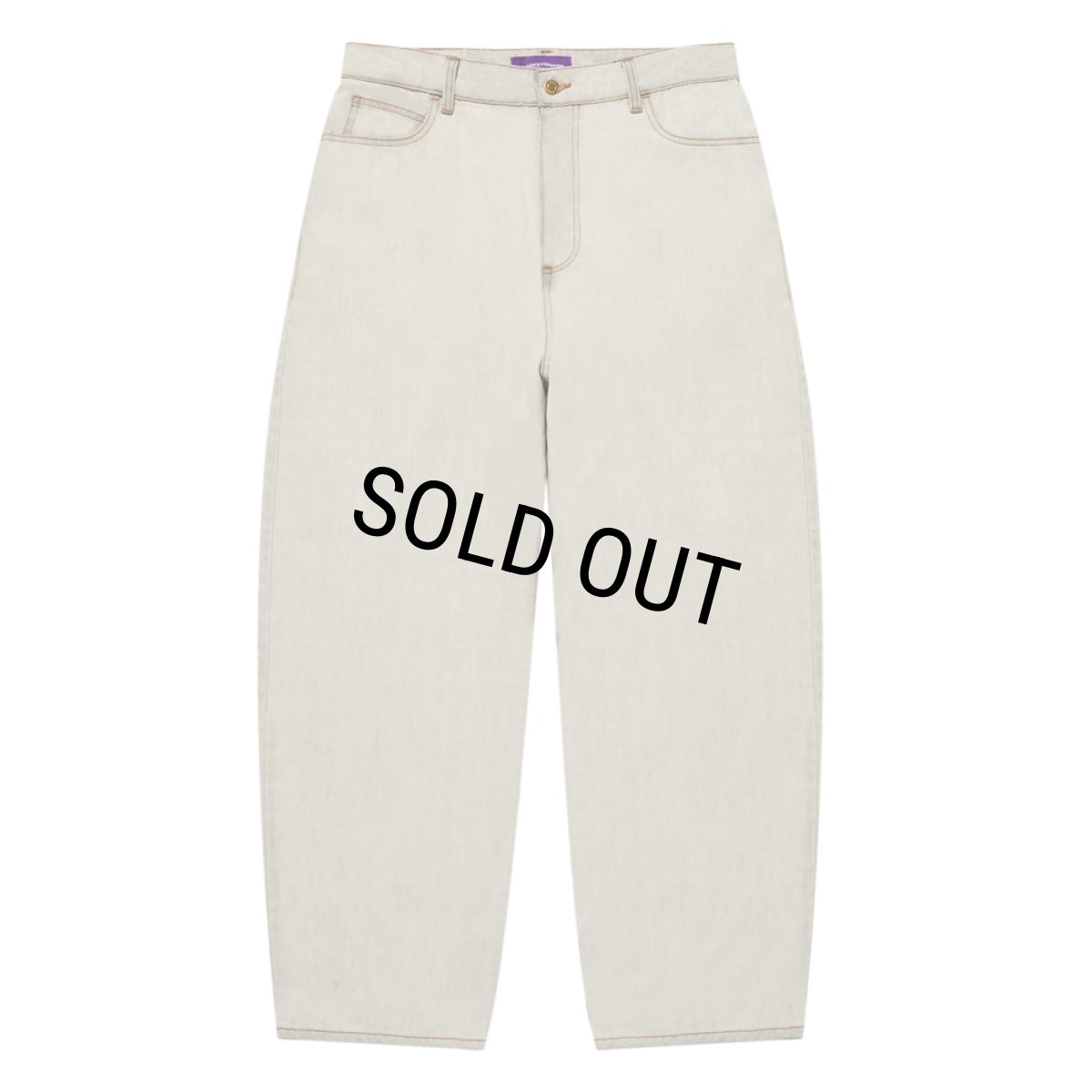 画像2: BlackEyePatch/STENCIL LOGO EXTRA BAGGY JEANS（DUST WHITE） (2)