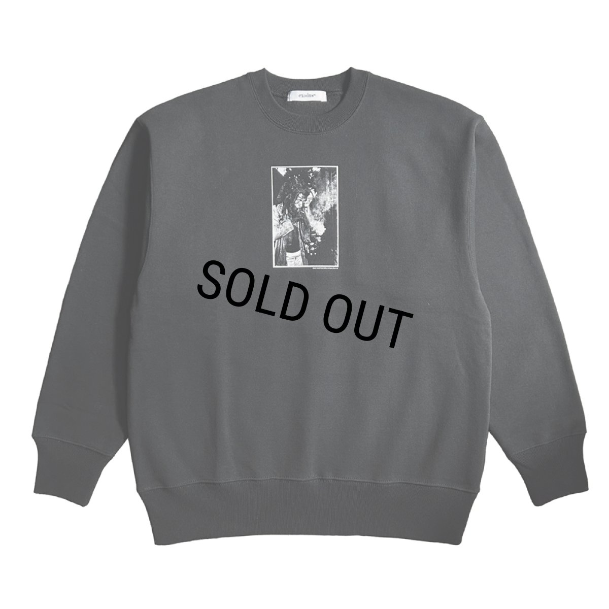 画像1: exodus brand/MASATAKA ISHIDA  JAMAICA 1982 SWEAT CREW NECK TYPE-2（BLACK）［クルーネックスウェット-26春夏］ (1)