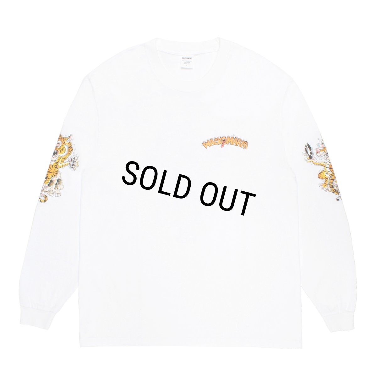 画像1: WACKO MARIA/TIM LEHI / WASHED HEAVY WEIGHT LONG SLEEVE T-SHIRT（WHITE）［プリント長袖T-26春夏］ (1)