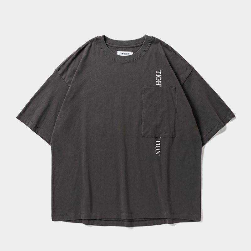 画像1: TIGHTBOOTH/STRAIGHT UP S/S T-SHIRT（Charcoal）［ストレートアップT-26春夏］