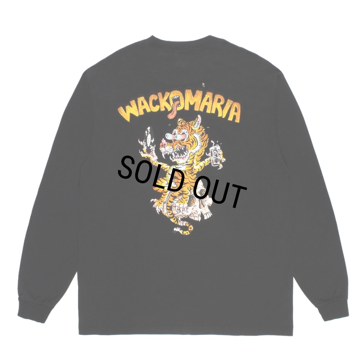 画像1: WACKO MARIA/TIM LEHI / WASHED HEAVY WEIGHT LONG SLEEVE T-SHIRT（BLACK）［プリント長袖T-26春夏］ (1)