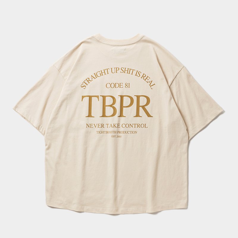 画像2: TIGHTBOOTH/STRAIGHT UP S/S T-SHIRT（Cream）［ストレートアップT-26春夏］