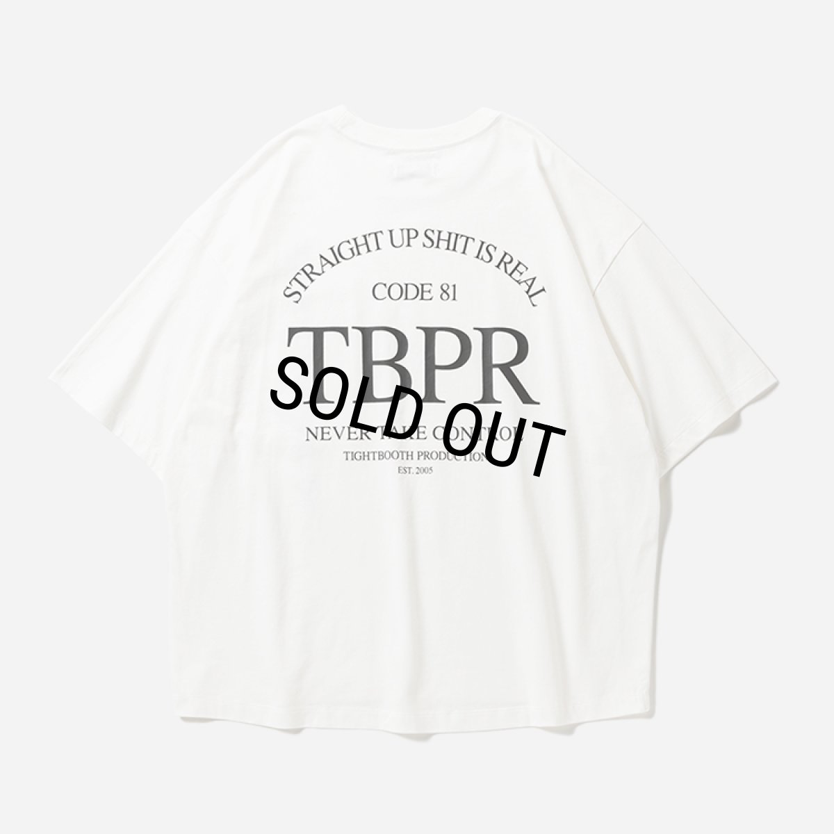 画像1: 【20%OFF】TIGHTBOOTH/STRAIGHT UP S/S T-SHIRT（White）［ストレートアップT-26春夏］ (1)
