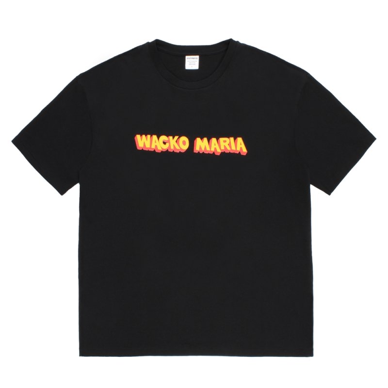 画像1: WACKO MARIA/WASHED HEAVY WEIGHT T-SHIRT（BLACK）［プリントT-26春夏］