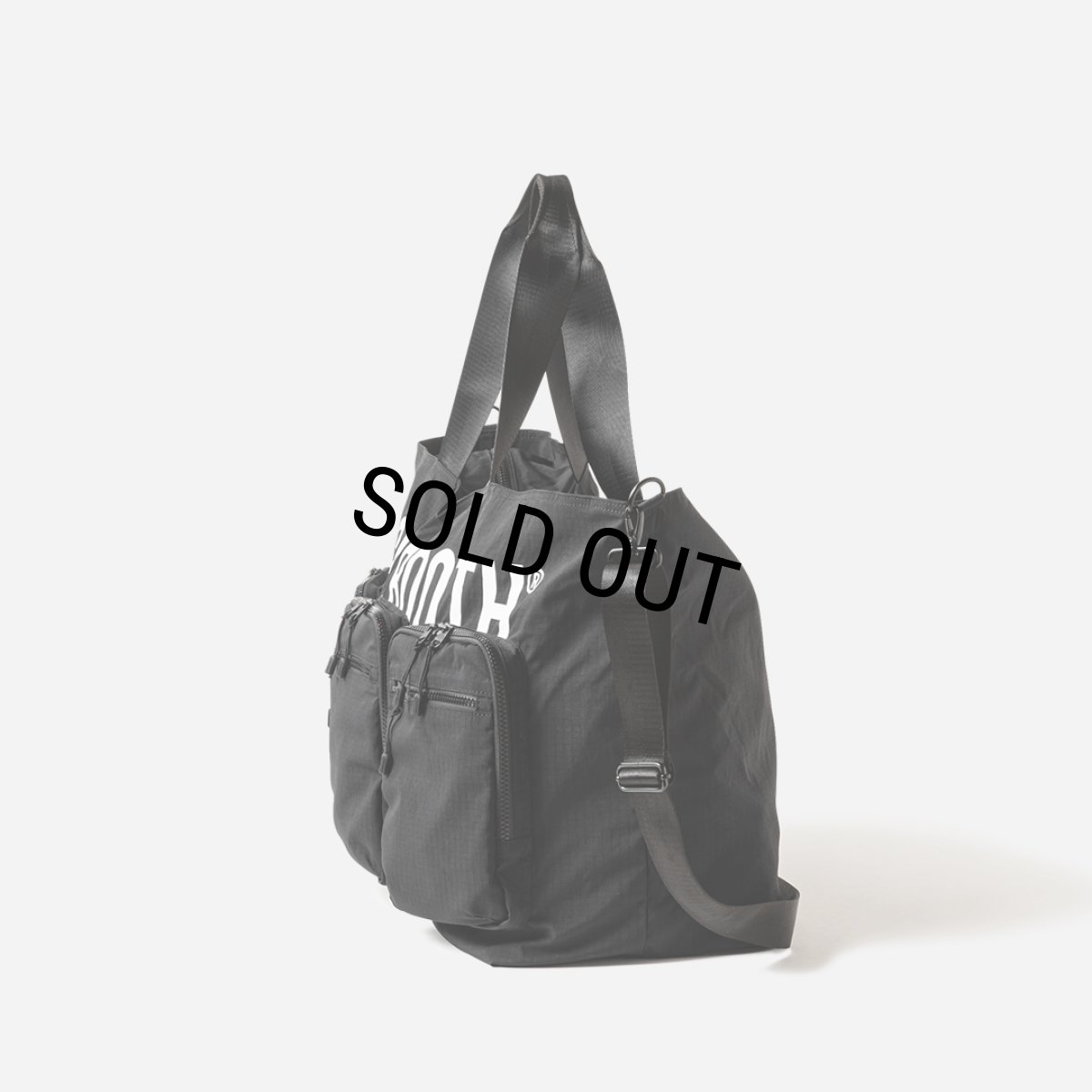 画像3: TIGHTBOOTH/TRIPLE POCKET RIPSTOP BIG TOTE（Black）［トリプルポケットビッグトート-26春夏］ (3)