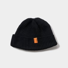 画像1: TIGHTBOOTH/TAG WATCH CAP（Black）［タグワッチキャップ-26春夏］ (1)