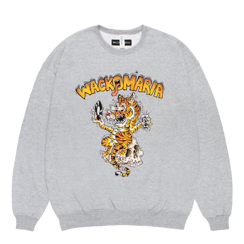 画像1: WACKO MARIA/TIM LEHI / SWEAT SHIRT（GRAY）［クルーネックスウェット-26春夏］